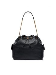 Tory Burch Torebka Charlie 185830 Czarny. Czarne torebki do ręki damskie Tory Burch, bez wzorów, ze skóry, bez dodatków. Za 3,509.00 zł.