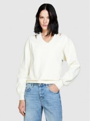 Sisley Bluza 3FPPL104P Écru Regular Fit. Bluzy damskie Sisley, l, bez wzorów, z bawełny, bez kaptura. Za 349.99 zł.