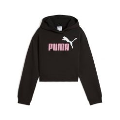 Dziewczęca bluza z kapturem Puma Essentials 2. Czarne bluzy dla dziewczynek Puma, bez wzorów, bez ramiączek, z kapturem. Za 196.50 zł.