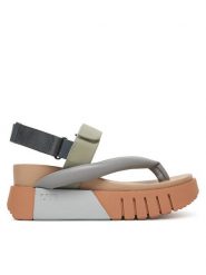 United Nude Sandały Delta Tong 10712972188 Szary. Szare sandały damskie United Nude, bez wzorów, ze skóry, bez obcasa, na koturnie, bez zapięcia. Za 1,229.00 zł.