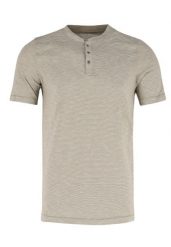 T-shirt ze stójką TM-LAB. Brązowe t-shirty męskie Volcano, l, bez wzorów, z bawełny, klasyczne, bez kołnierzyka. Za 79.99 zł.