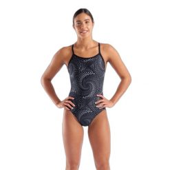 Damski kostium kąpielowy 1-częściowy Arena Fireflow Lightdrop Back. Czarne kostiumy jednoczęściowe damskie Arena, xs, bez wzorów, sportowe, do pływania. Za 310.00 zł.