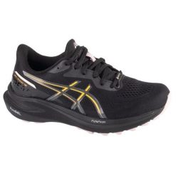 Buty do biegania Asics GT-1000 13 Gtx 1012B661-001 czarne. Czarne obuwie sportowe damskie bez wzorów, z gumy, do biegania. Za 835.39 zł.