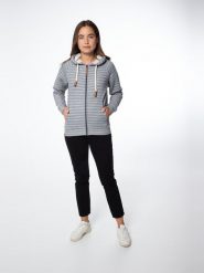 Bluza damska Protest NXGJANNU full zip hoody. Szare bluzy damskie Protest, m, bez wzorów, z bawełny, z kapturem. Za 259.99 zł.