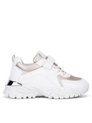DeeZee Sneakersy TS5227K-21 Beżowy. Brązowe buty sportowe dziewczęce DeeZee, bez wzorów, z materiału, bez zapięcia. Za 129.99 zł.