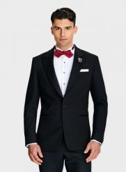 PAKO LORENTE - Wełniana jednorzędowa marynarka smokingowa. Czarne marynarki męskie Pako Lorente, bez wzorów, z wełny. Za 1,999.99 zł.