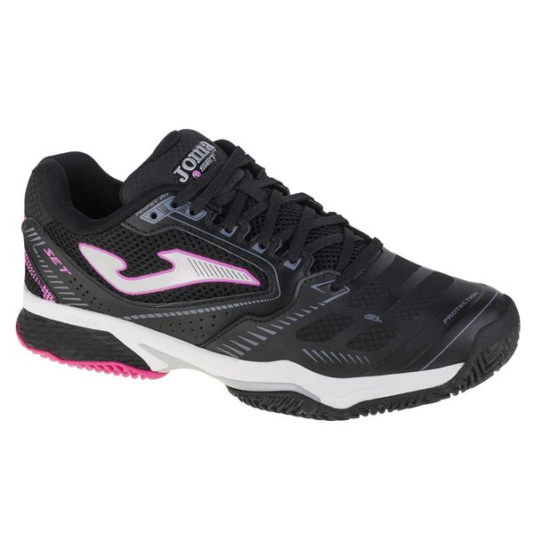Buty tenisowe damskie Joma T.Set Lady clay black fuchsia 38. Czarne obuwie sportowe damskie Joma, bez wzorów, z syntetyku, tenisowe. Za 211.00 zł.