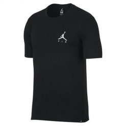 Koszulka sportowa męska Nike Air Jordan Jumpman Embroidered Tee. Czarne koszulki sportowe męskie Nike, m, bez wzorów, bez kołnierzyka, bez ramiączek. Za 209.99 zł.