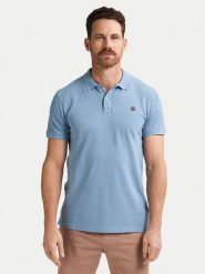 Petrol Industries Polo M-ROS-POL002 Błękitny Regular Fit. Niebieskie koszulki polo męskie Petrol Industries, m, bez wzorów, z bawełny, bez ramiączek. Za 109.99 zł.
