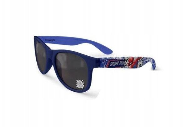 Okulary przeciwsłoneczne Spiderman dla dzieci UV 400 granatowo - niebieskie. Niebieskie okulary przeciwsłoneczne dla dzieci Grajlandia. Za 24.90 zł.