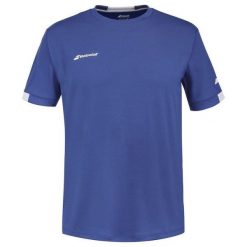 Koszulka tenisowa chłopięca Babolat Play Crew Neck Boy. Niebieskie t-shirty dla chłopców BABOLAT, bez wzorów, z materiału, bez ramiączek. Za 89.99 zł.