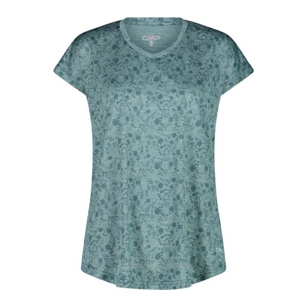 Koszulka damska turystyczna CMP 35N5496. Zielone koszulki sportowe damskie CMP, s, bez wzorów, bez kołnierzyka, bez ramiączek. Za 109.99 zł.