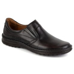 Olivier Buty męskie skórzane 759MP ciemny brąz brązowe. Brązowe półbuty na co dzień męskie ze skóry, klasyczne, bez zapięcia. Za 367.89 zł.
