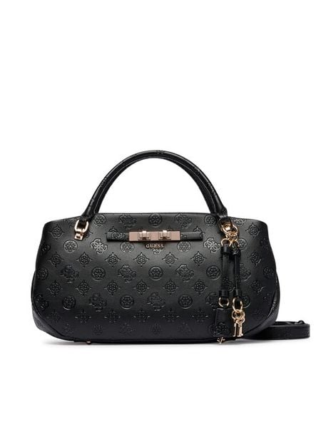 Guess Torebka Carmella HWPD22 25050 Czarny. Czarne torebki do ręki damskie Guess, z aplikacjami, ze skóry, bez dodatków. Za 520.99 zł.