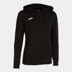 Bluza tenisowa damska Joma Sculpture II Zip-Up Hoodie W. Czarne bluzy damskie Joma, l, bez wzorów, z elastanu, bez kaptura, na fitness i siłownię. Za 159.99 zł.