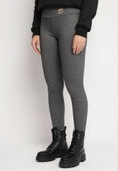 Szare Legginsy z Wysokim Stanem i Aplikacją Sevilena. Szare legginsy damskie Born2be, s, z aplikacjami, z jeansu, z podwyższonym stanem. Za 29.99 zł.
