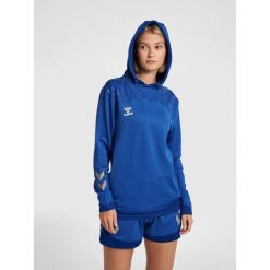 Damska bluza z kapturem Hummel hmlLEAD poly. Niebieskie bluzy damskie Hummel, na wiosnę, xl, bez wzorów, z materiału, z kapturem. Za 190.00 zł.