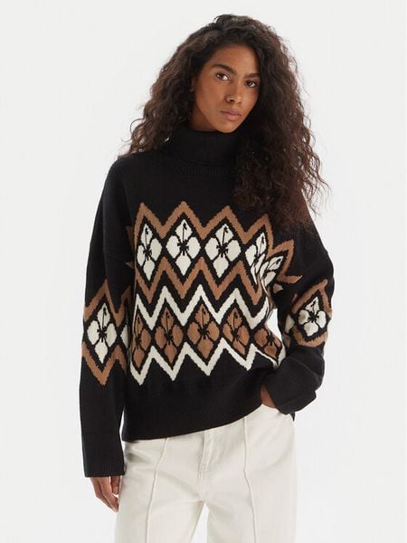 Roxy Golf Saltwater Lover ERJSW03673 Czarny Regular Fit. Czarne swetry damskie Roxy, xl, bez wzorów, bez kołnierzyka, bez ramiączek, bez kaptura. Za 239.99 zł.