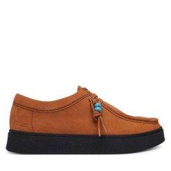 Półbuty Clarks. Brązowe półbuty na co dzień męskie Clarks, bez zapięcia. Za 479.99 zł.