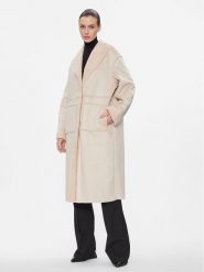 Marc Aurel Kożuch 5496 1000 93142 Beżowy Loose Fit. Brązowe płaszcze damskie Marc Aurel, bez wzorów, ze skóry, bez kaptura. Za 1,599.00 zł.
