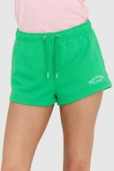 JUICY COUTURE Zielone szorty damskie anya recycled z haftowanym logo, Rozmiar S. Zielone szorty damskie Juicy Couture, s, bez wzorów. W wyprzedaży za 199.99 zł.
