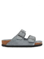 Birkenstock Klapki Arizona Sfb 1030912 Szary. Szare klapki damskie Birkenstock, bez wzorów, ze skóry, bez obcasa. Za 469.99 zł.