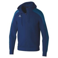 Bluza dresowa z kapturem Erima Evo Star. Niebieskie bluzy męskie Erima, bez wzorów, z dresówki, z kapturem. W wyprzedaży za 233.25 zł.