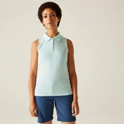 Tima II damska koszulka. Zielone koszulki sportowe damskie Regatta, bez wzorów, bez kołnierzyka, bez ramiączek. Za 133.00 zł.