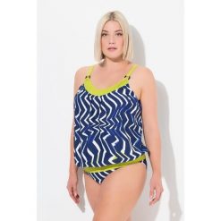 Damskie Tankini różowe miękkie miseczki elastyczny dół regulowane ramiączka. Niebieskie bikini damskie Ulla Popken, plus size, bez wzorów, plus size. Za 279.99 zł.