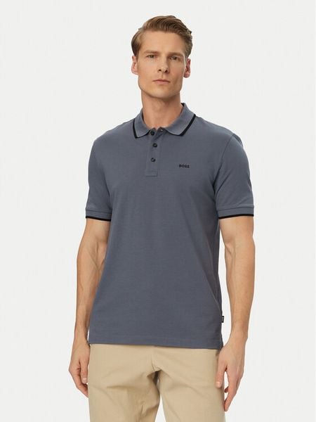 BOSS Polo Parlay 190 50494697 Niebieski Regular Fit. Niebieskie koszulki polo męskie Boss, l, bez wzorów, bez ramiączek. Za 499.99 zł.