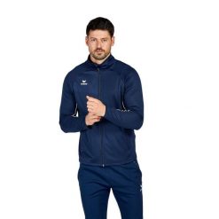 Poliestrowa bluza dresowa Erima Liga Star. Białe bluzy męskie Erima, bez wzorów, z dresówki, bez kaptura, na fitness i siłownię. Za 178.70 zł.