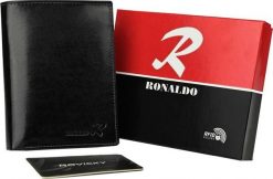 Ronaldo Pojemny pionowy portfel męski NoSize. Portfele męskie RONALDO, bez wzorów. Za 123.77 zł.