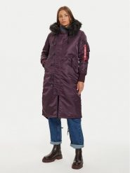 Alpha Industries Parka 198013 Fioletowy Regular Fit. Fioletowe kurtki damskie Alpha Industries, s, bez wzorów, z syntetyku, bez kaptura. Za 719.99 zł.