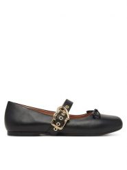 LOVE MOSCHINO Baleriny JA11091G1PIE0000 Czarny. Czarne baleriny damskie Love Moschino, bez wzorów, ze skóry, bez obcasa. Za 879.99 zł.