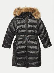 Guess Kurtka puchowa J4BL18 WGL50 Czarny Regular Fit. Czarne kurtki i płaszcze dla dziewczynek Guess, z aplikacjami, z puchu, bez kaptura. Za 569.99 zł.