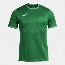 Koszulka Joma Toletum V. Zielone koszulki sportowe męskie Joma, bez wzorów, bez kołnierzyka, bez ramiączek, do piłki nożnej. Za 258.00 zł.