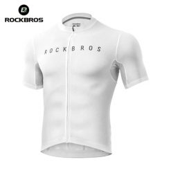 Koszulka rowerowa z krótkim rękawem ROCKBROS. Czarne koszulki sportowe męskie ROCKBROS, na lato, m, bez wzorów, z materiału, bez kołnierzyka, bez ramiączek, rowerowe. Za 214.08 zł.