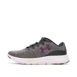 Buty do biegania Under Armour dla kobiet - Szare/Fioletowe. Fioletowe obuwie sportowe damskie Under Armour, bez wzorów, z gumy, do biegania. Za 306.25 zł.
