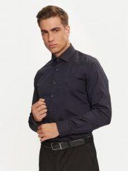 Michael Kors Koszula MK0DS01294 Granatowy Slim Fit. Niebieskie koszule męskie Michael Kors, m, bez wzorów, z bawełny, biznesowe, bez kołnierzyka, bez ramiączek. Za 229.99 zł.
