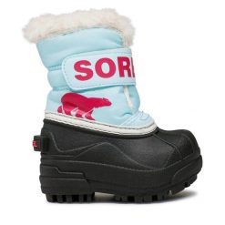 Śniegowce Sorel. Niebieskie śniegowce dziewczęce Sorel, bez zapięcia. Za 269.99 zł.