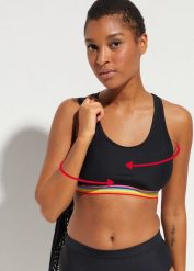 Biustonosz bikini bustier, lekki stopień modelowania sylwetki. Czarne bikini damskie bonprix, bez wzorów. Za 119.99 zł.