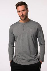 Męska Funkcyjna koszulka henley FLEXNAMIC® trekking długi rękaw. Szare bluzki z długim rękawem męskie JAY-PI, m, bez wzorów, z elastanu, bez kołnierzyka. Za 191.99 zł.