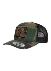Czapka męska Pitbull Snapback Camo Trucker Blood Dog. Zielone czapki i kapelusze męskie PITBULL, z aplikacjami, z bawełny. Za 119.00 zł.