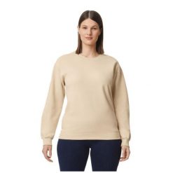 Bluza Polarowa Unisex Dla Dorosłych Softstyle O Średniej Gramaturze. Brązowe bluzy męskie Gildan, m, bez wzorów, z polaru, bez kaptura. Za 87.99 zł.