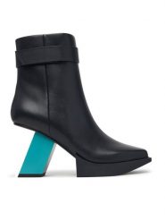 United Nude Botki Construct Bootie HI 1102498816 Czarny. Czarne botki damskie United Nude, ze skóry, bez obcasa, na słupku, bez zapięcia. Za 1,939.00 zł.