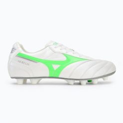 Buty piłkarskie Mizuno Morelia II Elite FG. Białe buty sportowe męskie Mizuno, bez zapięcia, do piłki nożnej. W wyprzedaży za 582.50 zł.