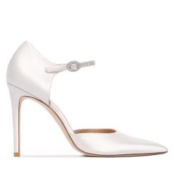 Szpilki Stuart Weitzman. Białe szpilki damskie Stuart Weitzman, bez wzorów, bez obcasa, bez zapięcia. Za 1,999.00 zł.