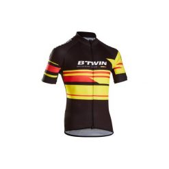 Koszulka krótki rękaw na rower ROADCYCLING 900 Belgia męska. Czarne koszulki sportowe męskie B'TWIN, z elastanu, z krótkim rękawem. Za 169.99 zł.