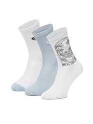 Roxy Skarpety długie AS_ROXY_05W_SS25 (3-PACK) Biały. Białe skarpety damskie Roxy, bez wzorów, z materiału. Za 39.99 zł.