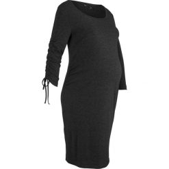 Sukienka ciążowa shirtowa bonprix antracytowy melanż. Szare sukienki damskie bonprix, melanż, z okrągłym kołnierzem. Za 59.99 zł.
